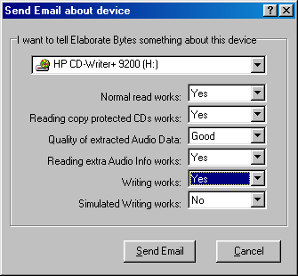 Send Email Main Screen